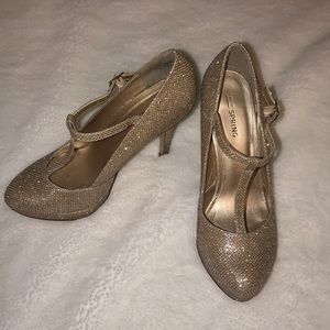 Call It Spring Gold Heels